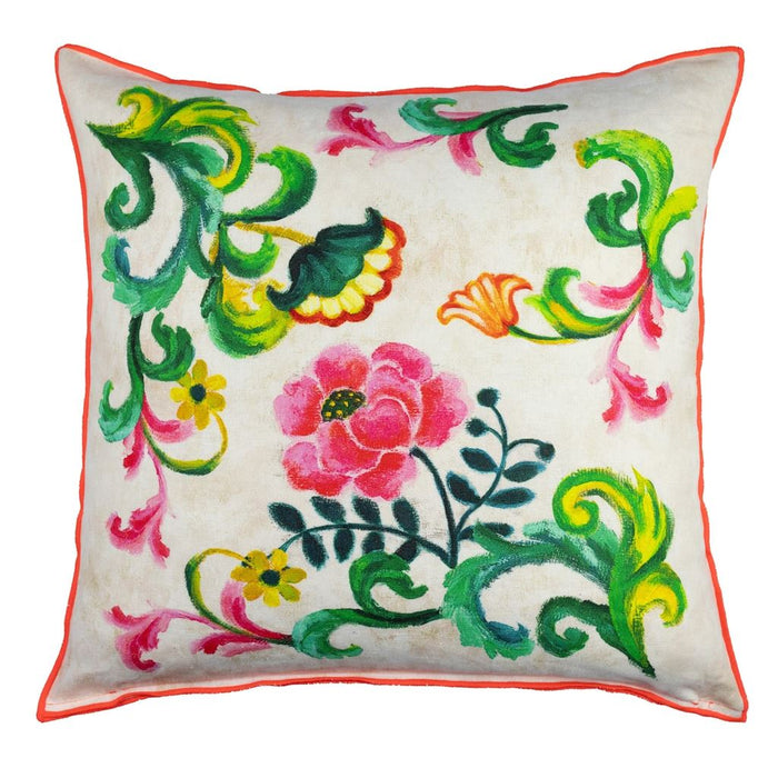Osier Damasse Fuchsia Decorative Pillow - Designers Guild at Fig Linens and Home 43