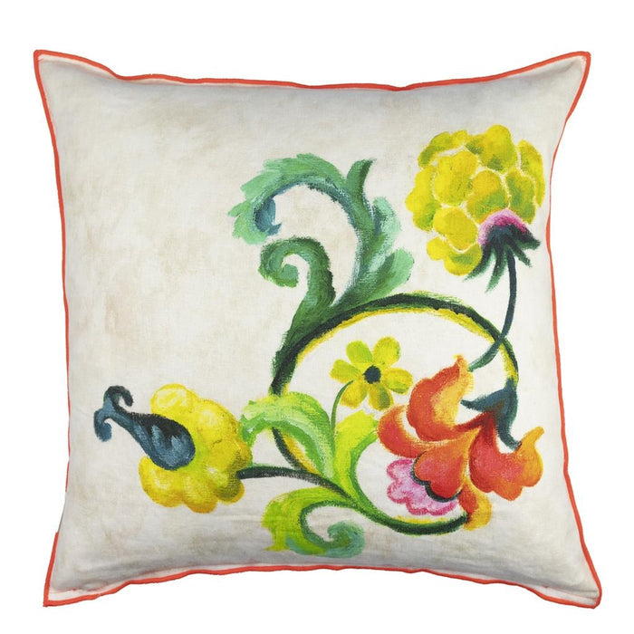 Osier Damasse Fuchsia Decorative Pillow - Designers Guild at Fig Linens and Home 44