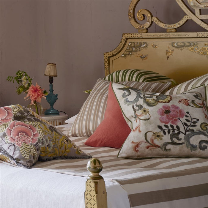 Osier Damasse Travertine Decorative Pillow - Designers Guild at Fig Linens and Home 114