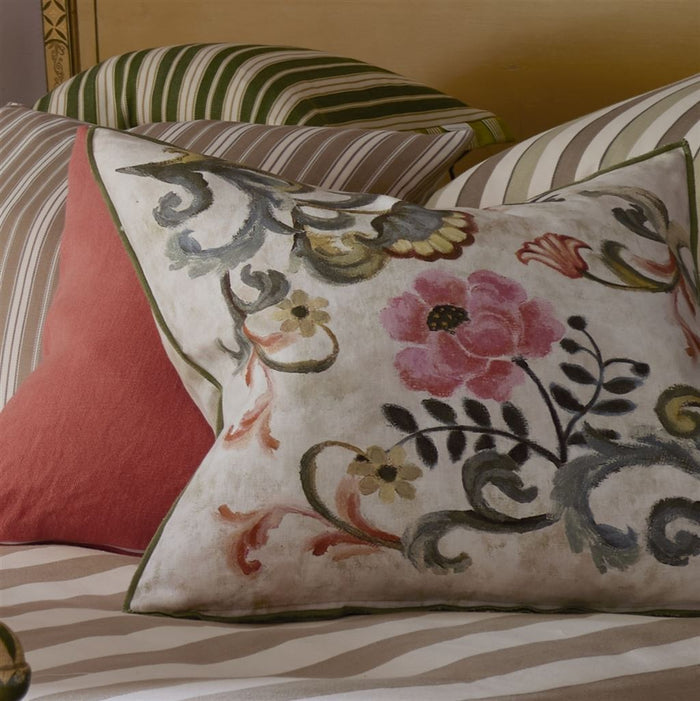Osier Damasse Travertine Decorative Pillow - Designers Guild at Fig Linens and Home 115
