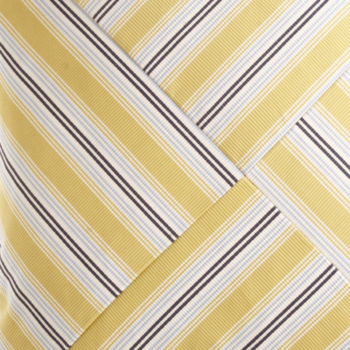 Ottoman Stripe Pillow in Yellow - fabric swatch detail by D.V. KAP Home