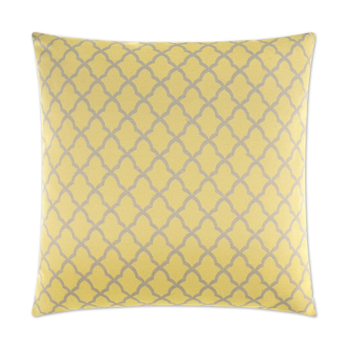 Pacato Pillow in Yellow - front view, traditional yellow design by D.V. KAP Home