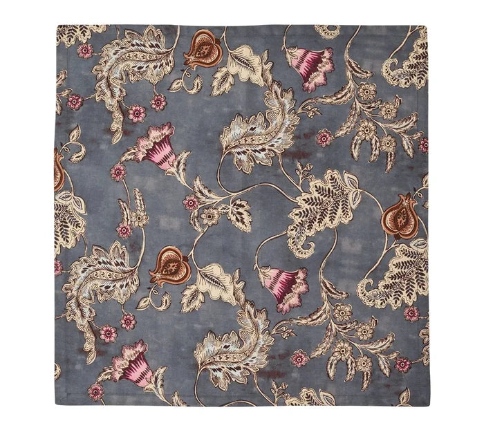 Paisley Vine Blue/Gray Napkin Detail 4 | Kim Seybert at Fig Linens and Home