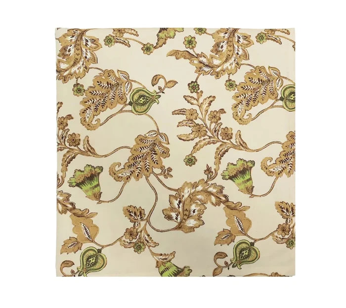 Paisley Vine Beige/Multi Table Cloth Detail 3 | Kim Seybert at Fig Linens and Home