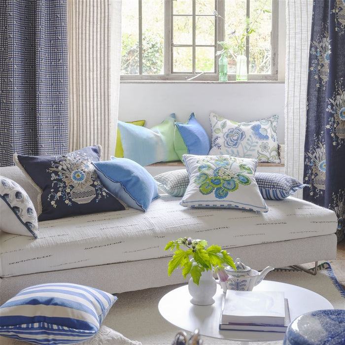 Palette Provencale Indigo Decorative Pillow - Designers Guild at Fig Linens and Home 55