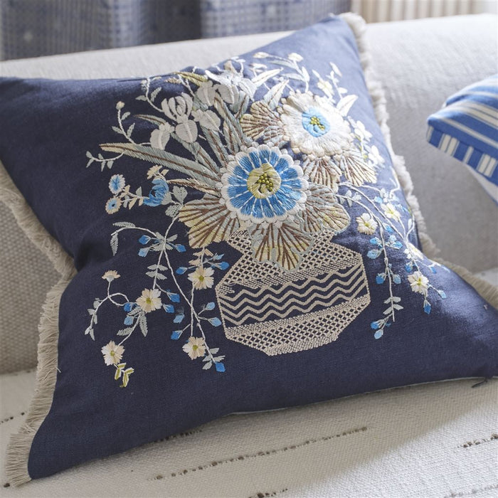 Palette Provencale Indigo Decorative Pillow - Designers Guild at Fig Linens and Home 56