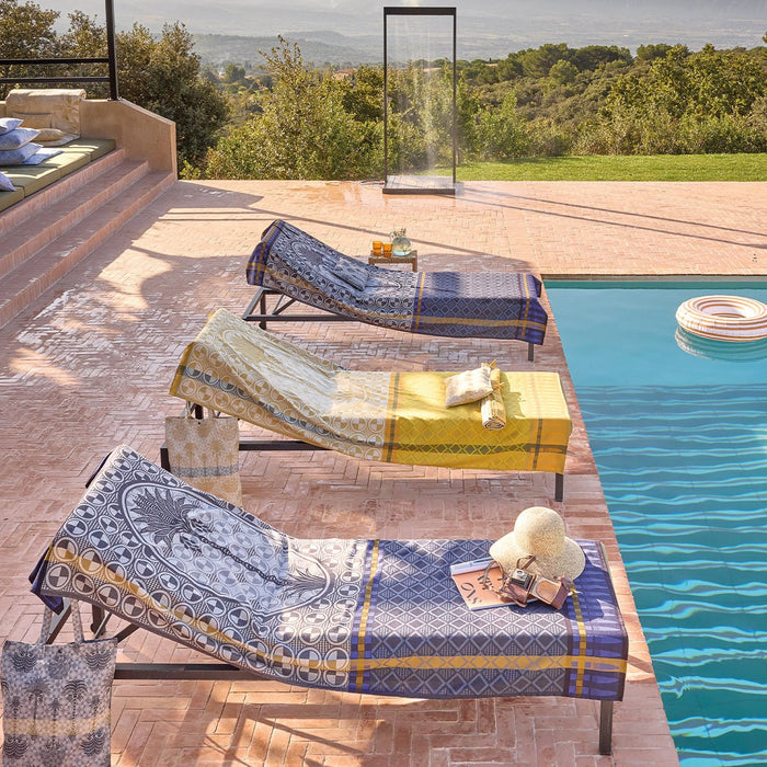 Palmeraie Beach Towel by Le Jacquard Français at Fig Linens and Home - Lifestyle 1
