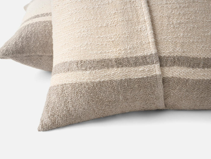 Coyuchi Pampas Organic Throw Pillow Cover at Fig Linens and Home - Back Closure View