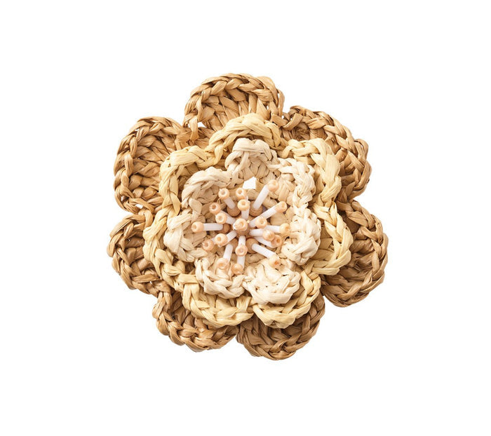 Pareo Napkin Ring in Natural & Brown | Kim Seybert Table Linens at Fig Linens and Home 2