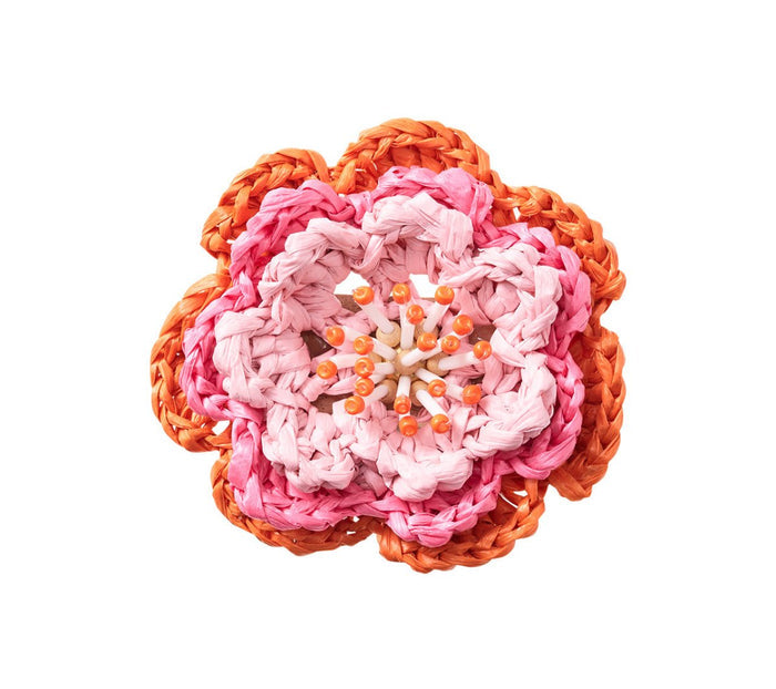 Pareo Napkin Ring in Pink & Orange by Kim Seybert 3" L x 3" W x 2.5" H - Set of 4 Napkin Rings PINK/ORANGE at FIG LINENS AND HOME 6