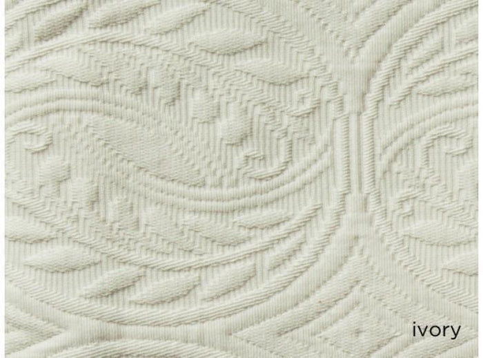 Bedskirt - Vienna Tailored Matelassé Ivory Bedskirts by Peacock Alley at Fig Linens and Home