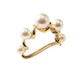Pearl Drift Napkin Ring in Pearl & Gold Set of 4 by Kim Seybert at Fig Linens and Home 1