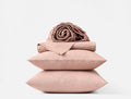 Coyuchi Praline Chambray Organic Crinkled Percale Sheet Sets at Fig Linens and Home