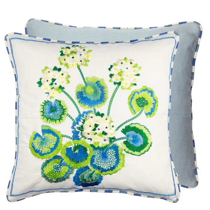 Primevere Cobalt Decorative Pillow - Designers Guild at Fig Linens and Home 25