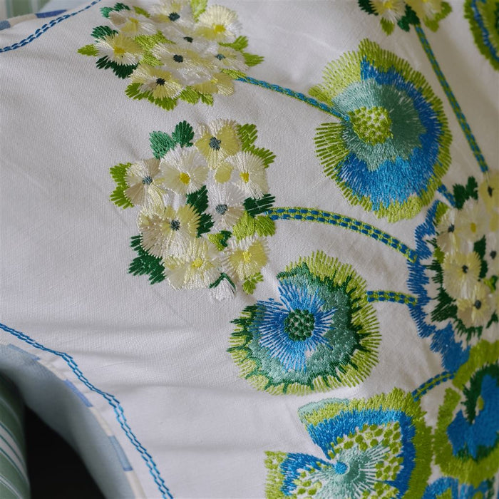 Primevere Cobalt Decorative Pillow - Designers Guild at Fig Linens and Home 27