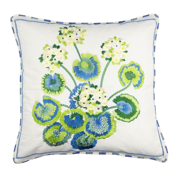 Primevere Cobalt Decorative Pillow - Designers Guild at Fig Linens and Home 28
