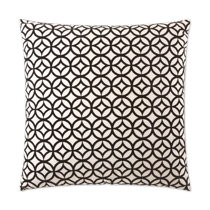 Prisim Pillow in Black - front view, geometric black and white pattern by D.V. KAP Home
