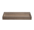Reed Tray in Brown, 14.5"L x 7.5"W Kim Seybert Brown 14.5"L x 7.5"W x 1.5"H at FIG LINENS AND HOME 1