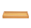 Kim Seybert Reed Vanity Tray in Natural by Kim Seybert - Natural 14.5"L x 7.5"W x 1.5"H at FIG LINENS AND HOME - 1