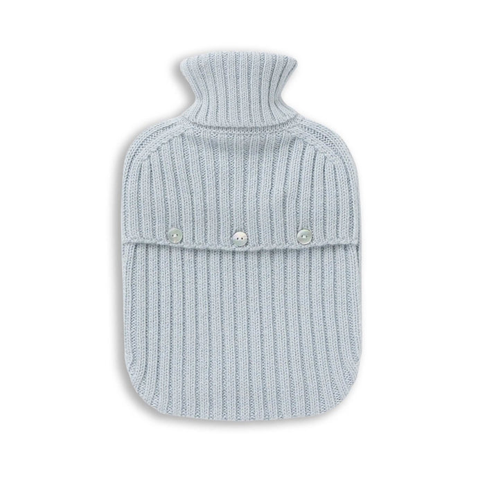 Ribbed Hot Water Bottle by Alicia Adams Alpaca - Button Side at Fig Linens and Home