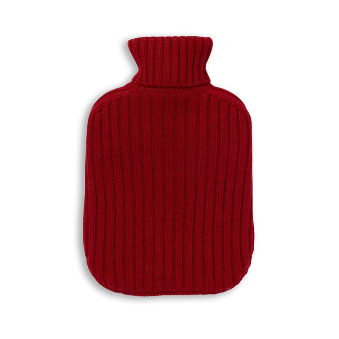 Ribbed Hot Water Bottle in Scarlet | Alicia Adams Alpaca at Fig Linens and Home