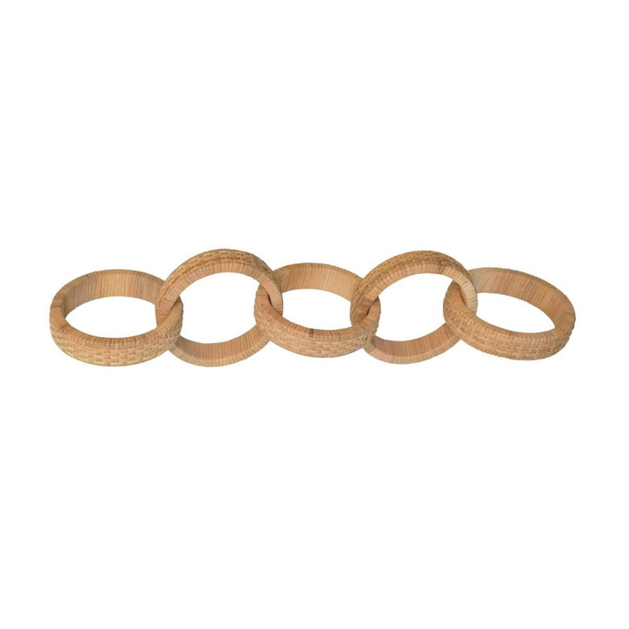 Ringlo Rattan Decorative Links by Worlds Away at Fig Linens and Home | Chain Decor 1