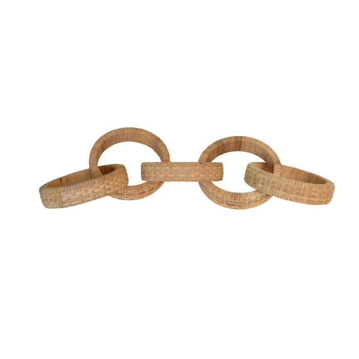 Ringlo Rattan Decorative Links by Worlds Away at Fig Linens and Home | Chain Decor 3