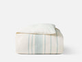 Duvet Cover - Coyuchi Rippled Stripe Undyed & Surf Organic Bedding at Fig Linens and Home