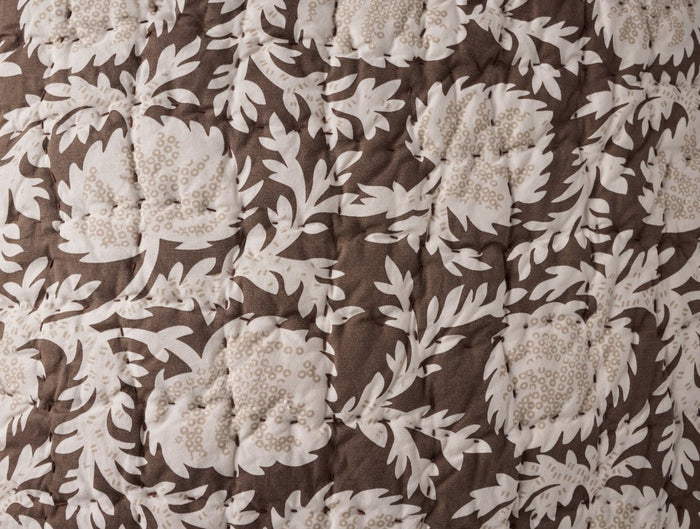 Robles Handstitched Organic Carob w/ Khaki Euro Sham 3 | Coyuchi at Fig Linens and Home