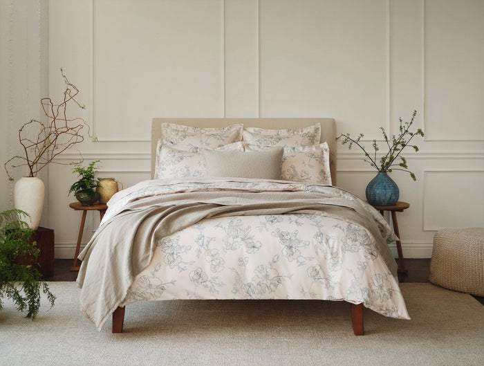 Coyuchi Romneya Organic Print Bedding | Duvet Covers and Shams at Fig Linens and Home - Lifestyle 2