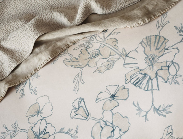 Coyuchi Romneya Organic Print Bedding | Duvet Covers and Shams at Fig Linens and Home - Lifestyle 3
