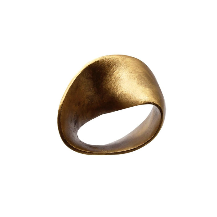 Ruben Small Sculpture by Worlds Away | Brass-Finish Abstract Design View 3 at Fig Linens and Home