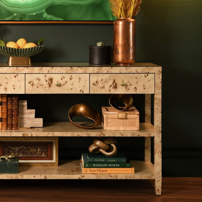 Ruben Small Sculpture by Worlds Away | Brass-Finish Abstract Design View 5 at Fig Linens and Home