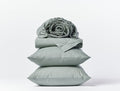 Sage Organic Crinkled Percale Sheet Sets by Coyuchi at Fig Linens and Home