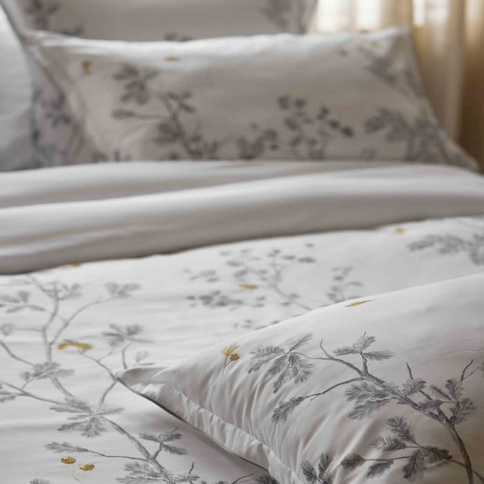 Saison White Bedding Alexandre Turpault Detail View 1 - Organic Cotton at Fig Linens and Home