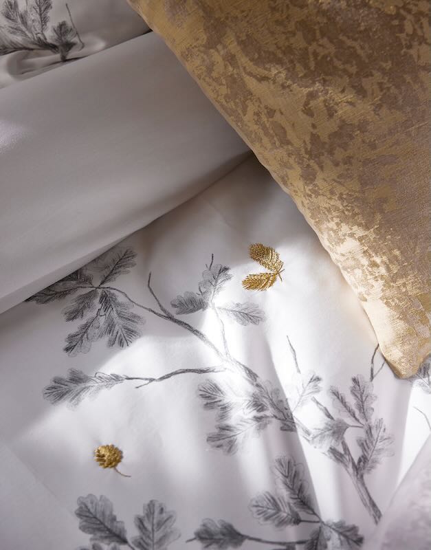 Saison White Bedding Alexandre Turpault Detail View 2 - Organic Cotton at Fig Linens and Home