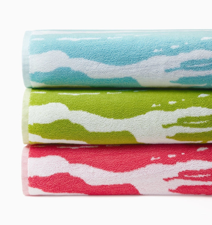 Sampieri Beach Towel by Sferra Linens Coral 40" x 70" Beach Towel at FIG LINENS AND HOME 1