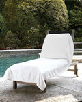 Santino Lounge Chaise Cover by Sferra Linens White 42x86" Lounge Chair Cover at FIG LINENS AND HOME 1