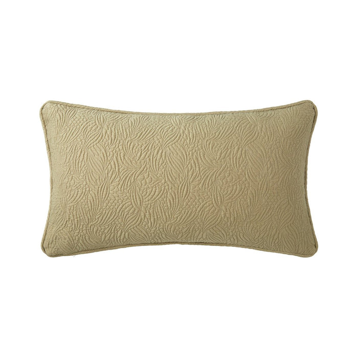 Santoli Kaki Decorative Pillow by Yves Delorme Decorative Pillow 13 x 22 Kaki at FIG LINENS AND HOME 2