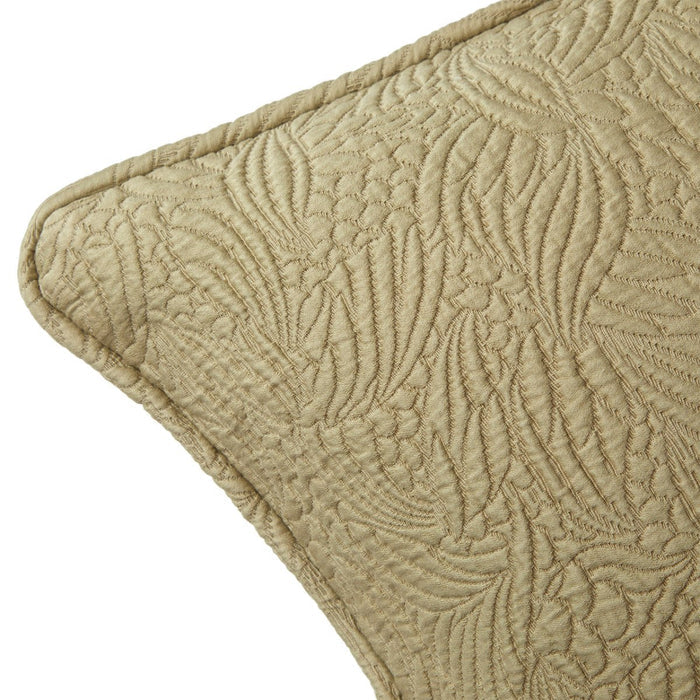 Santoli Kaki Decorative Pillow by Yves Delorme Decorative Pillow 13 x 22 Kaki at FIG LINENS AND HOME 3