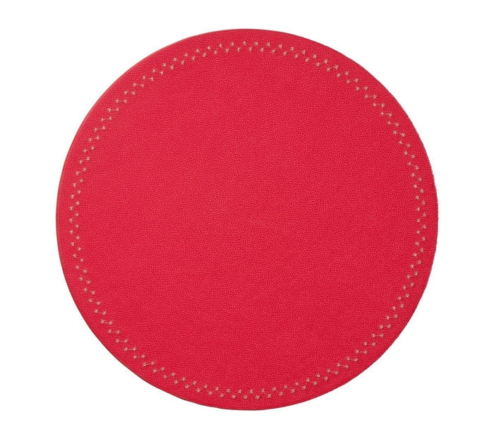 Starry Night Placemat in Red, Set of 4 Kim Seybert at Fig Linens and Home - 30