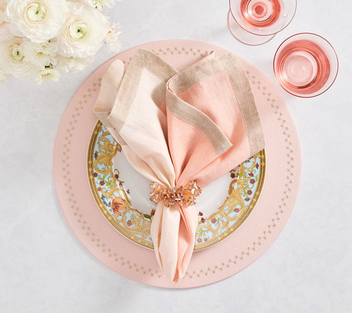 Starry Night Placemats in Blush Pink by Kim Seybert at Fig Linens and Home - Lifestyle 2