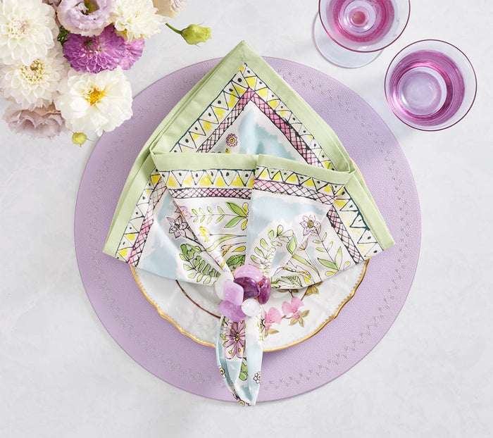 Starry Night Placemats in Lilac by Kim Seybert at Fig Linens and Home - Lifestyle 1