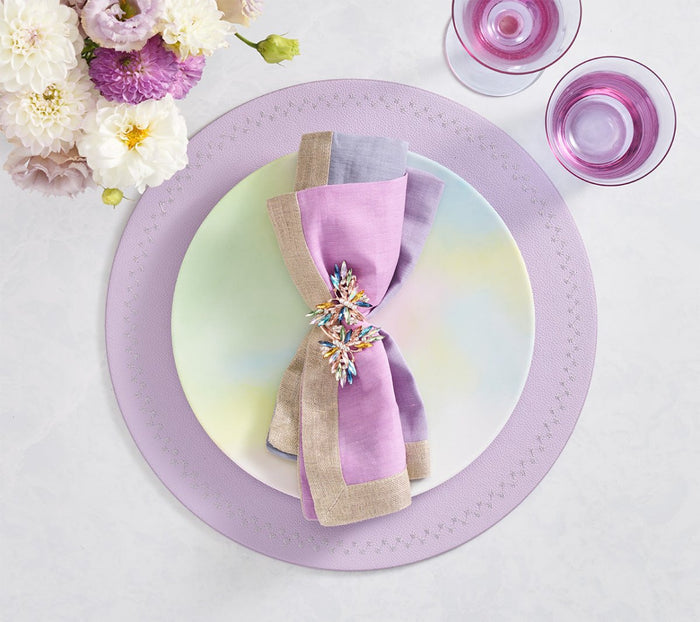 Starry Night Placemats in Lilac by Kim Seybert at Fig Linens and Home - Lifestyle 3