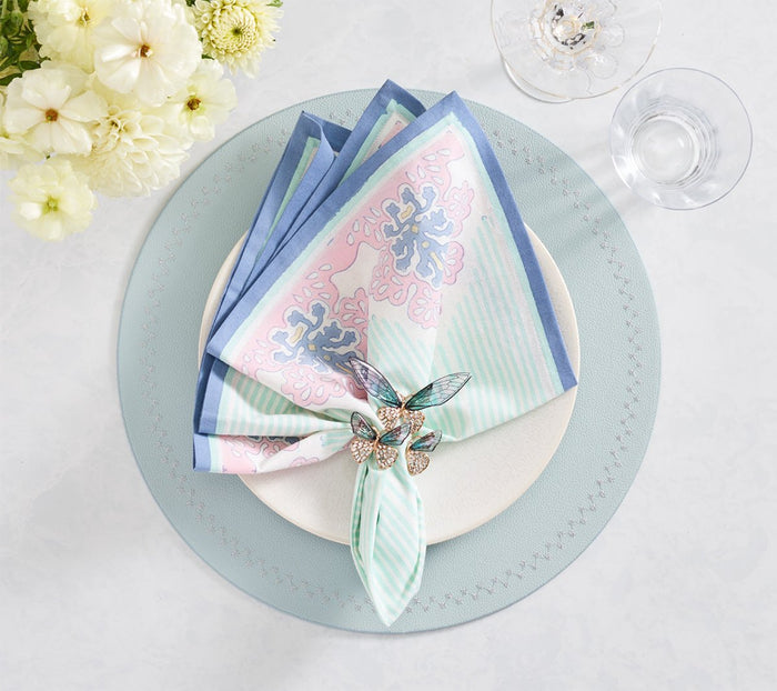 Starry Night Placemats in Periwinkle by Kim Seybert at Fig Linens and Home - Lifestyle 1