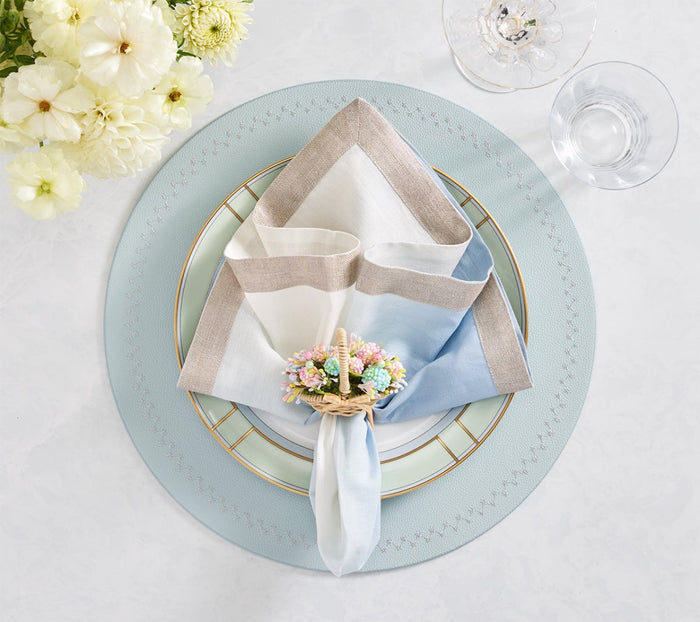 Starry Night Placemats in Periwinkle by Kim Seybert at Fig Linens and Home - Lifestyle 2