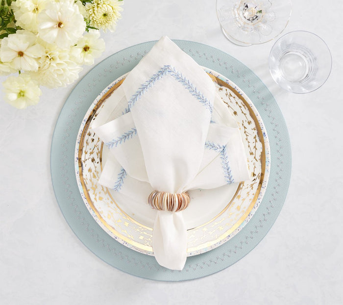 Starry Night Placemats in Periwinkle by Kim Seybert at Fig Linens and Home - Lifestyle 3