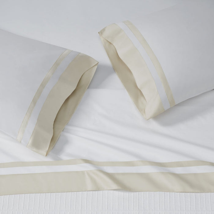 White/Natural / King Pillowcases Pair