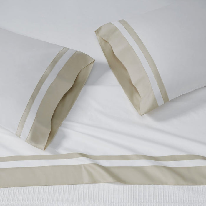 White/Sand / Standard Pillowcases Pair