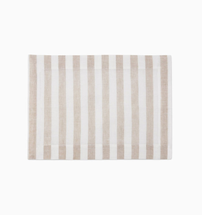 Stramare Placemats, Set of 4 by Sferra Linens PLACEMAT 14X20 - Set of 4 WHITE/NATURAL at FIG LINENS AND HOME 2